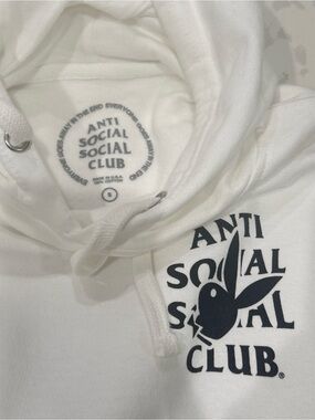 Anti Social Social Club x Playboy White Hoodie NWOT